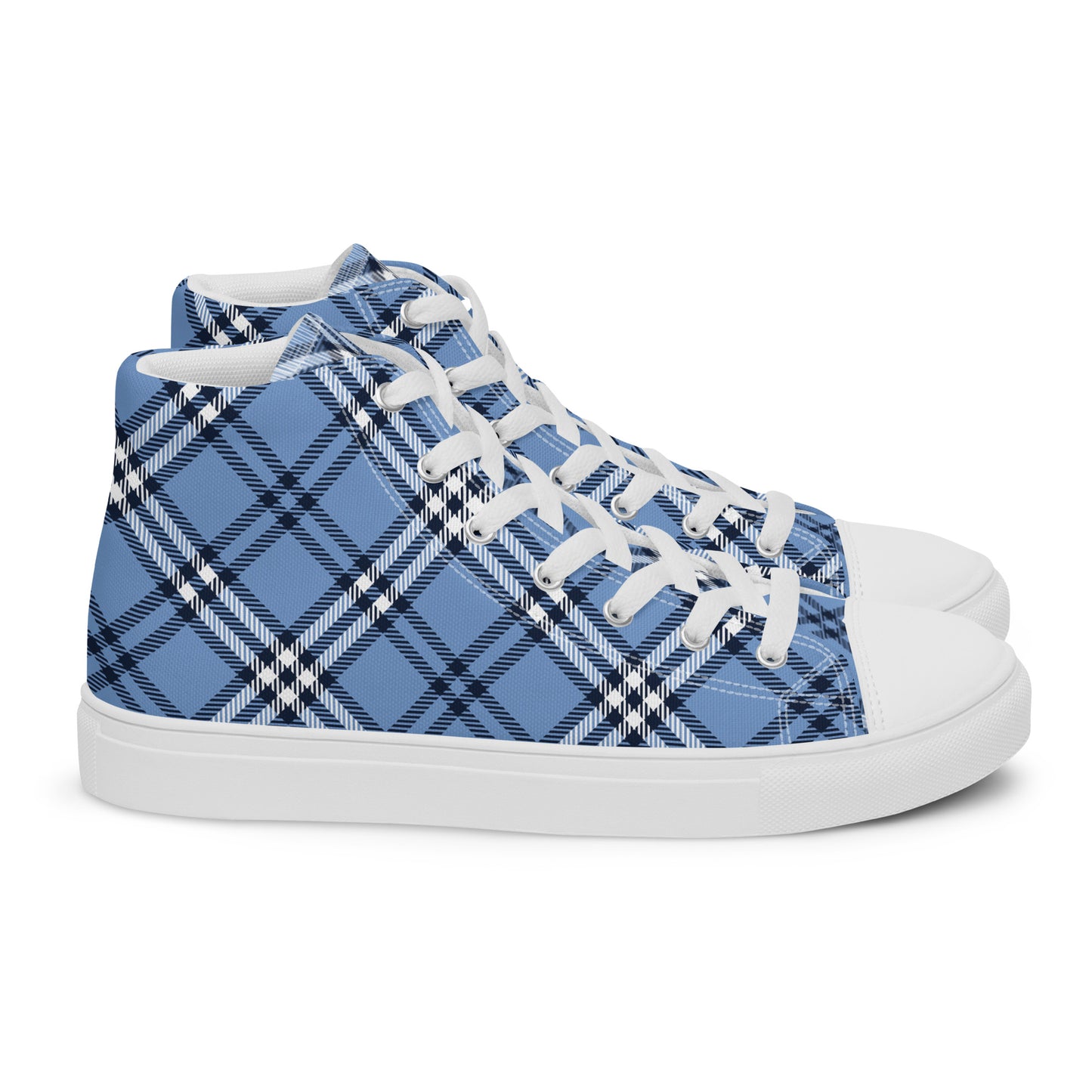 0704 Hi-Tops, Plaid Blue, mk1