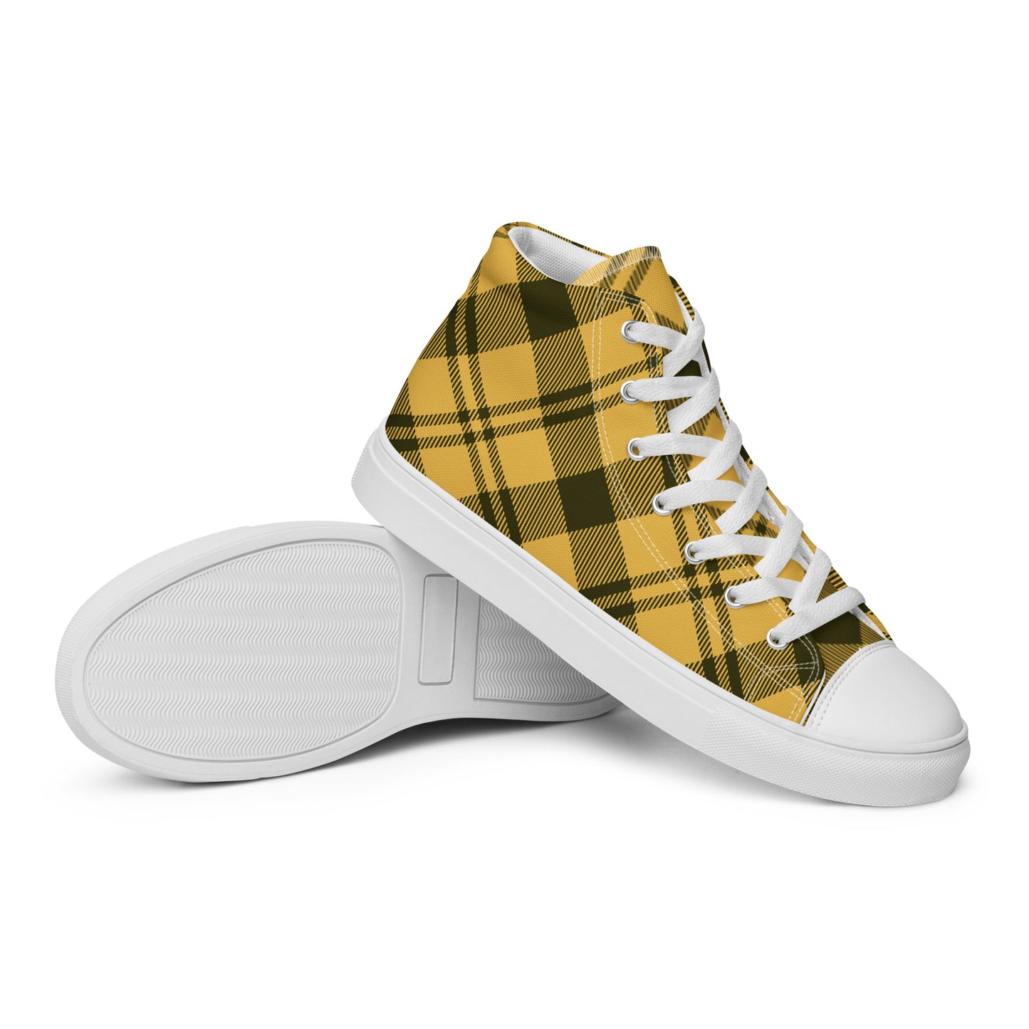 0704 Hi-Tops, Plaid Yellow, mk1