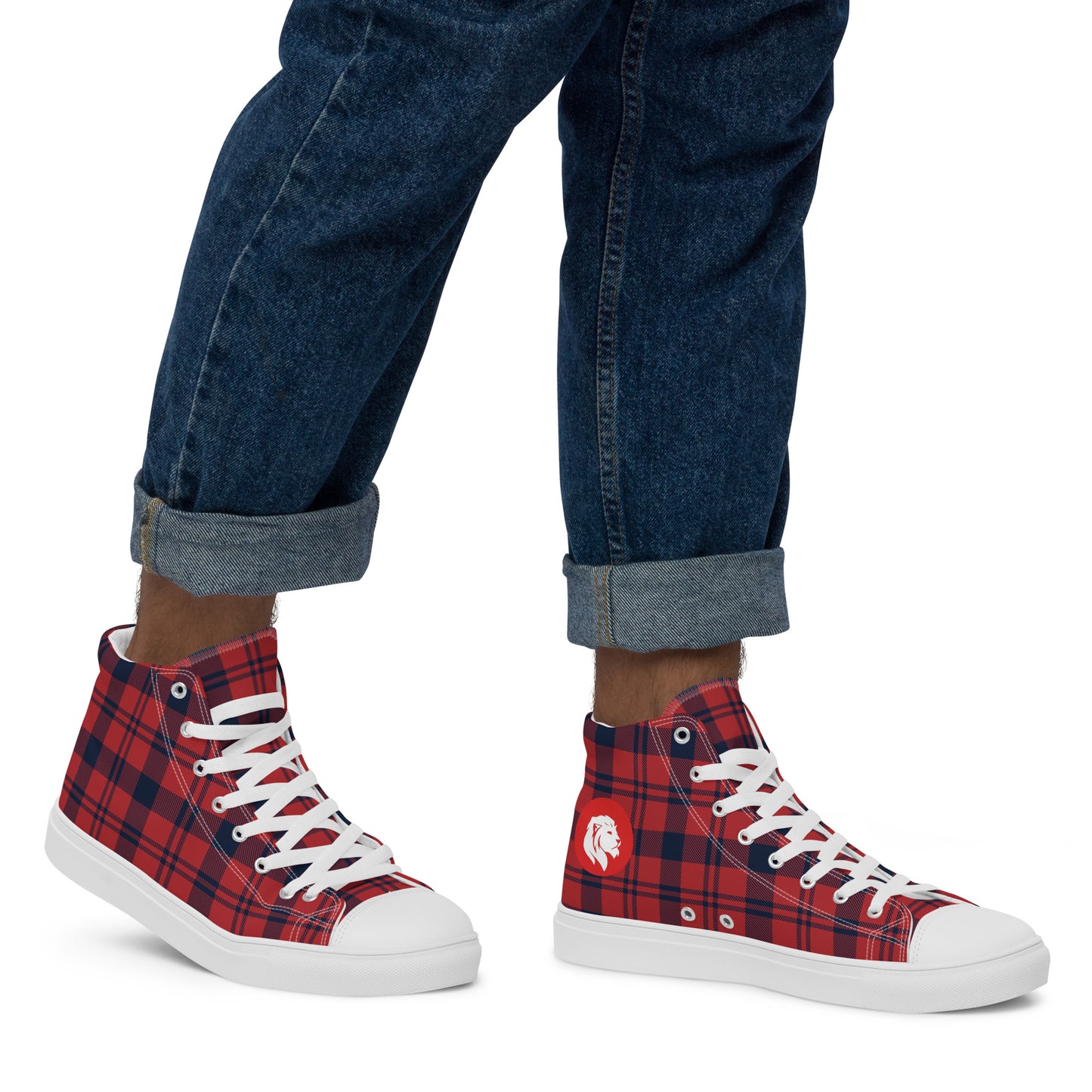 0704 Hi-Tops, Plaid Red and Blue, mk1