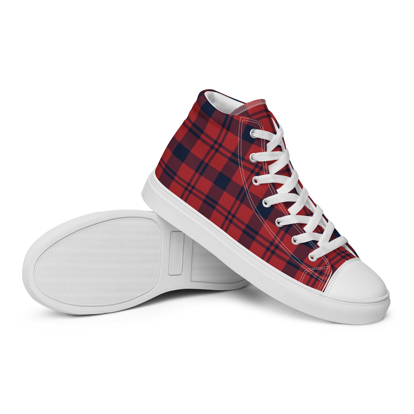 0704 Hi-Tops, Plaid Red and Blue, mk1