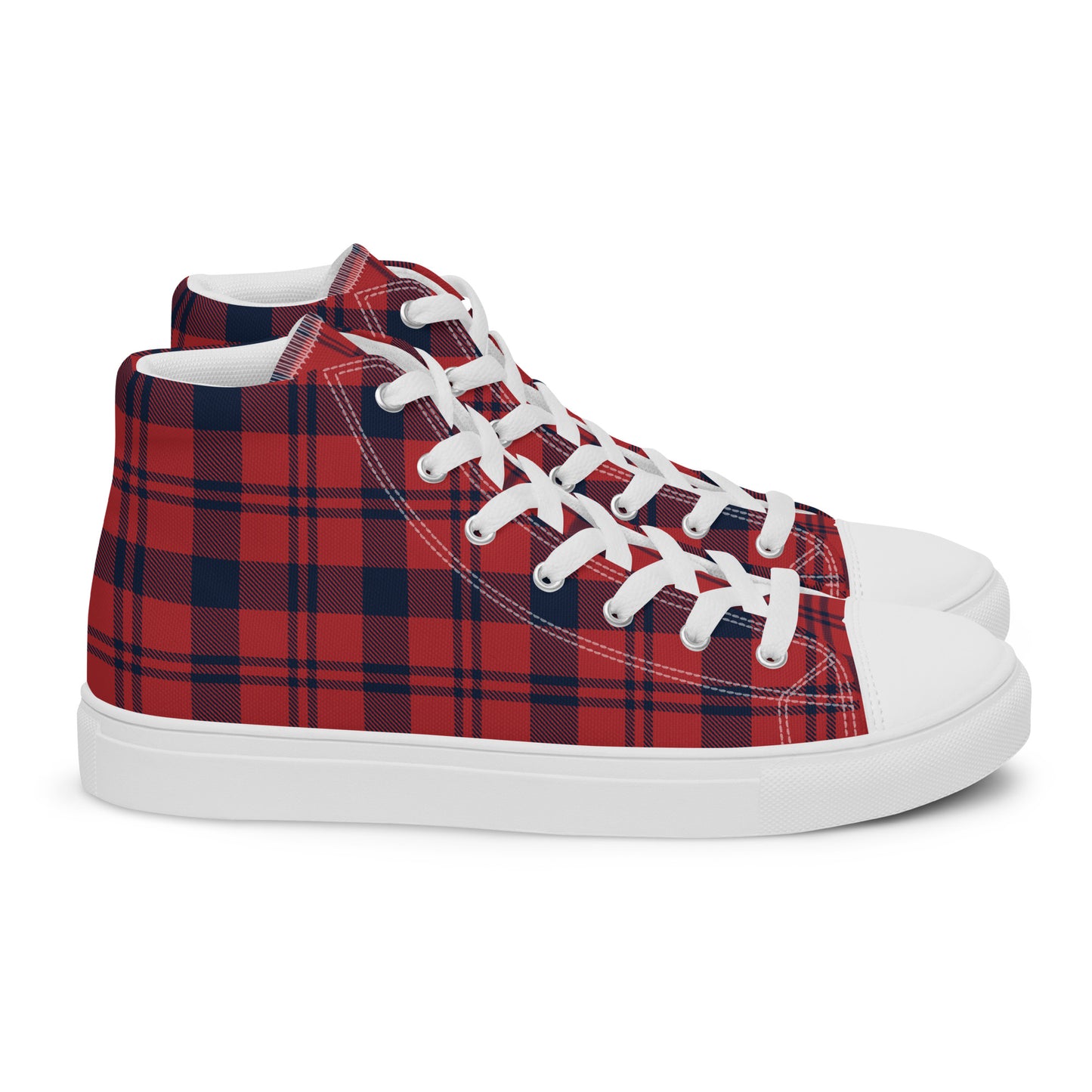 0704 Hi-Tops, Plaid Red and Blue, mk1