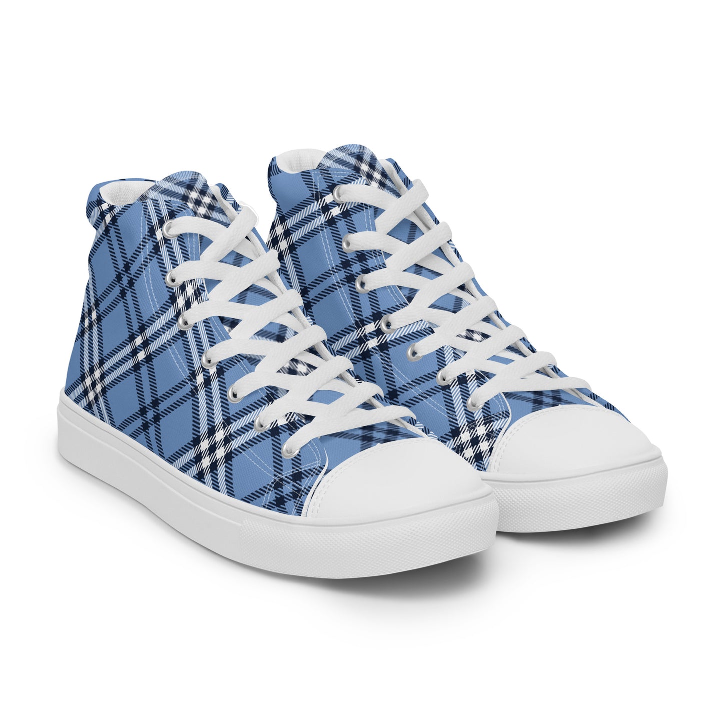 0704 Hi-Tops, Plaid Blue, mk1