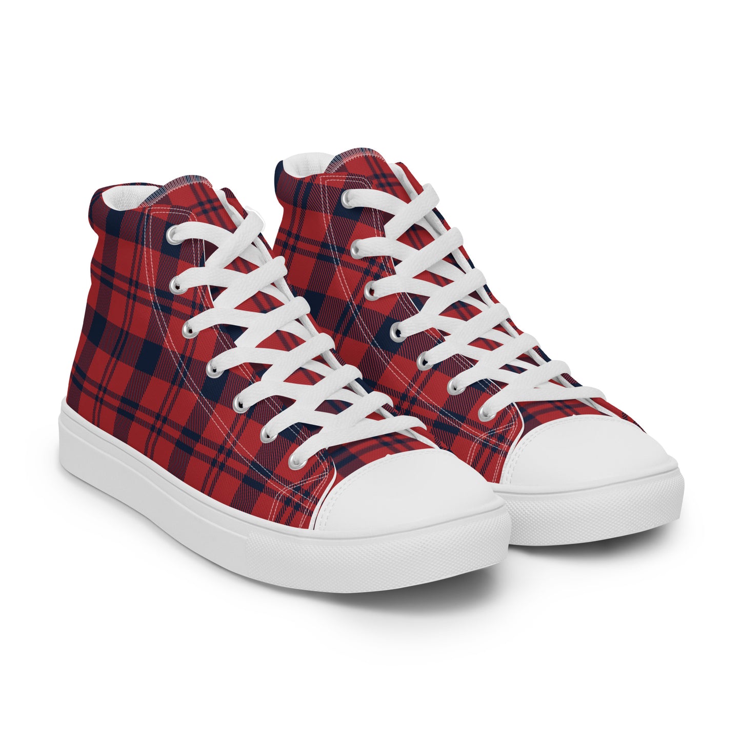 0704 Hi-Tops, Plaid Red and Blue, mk1