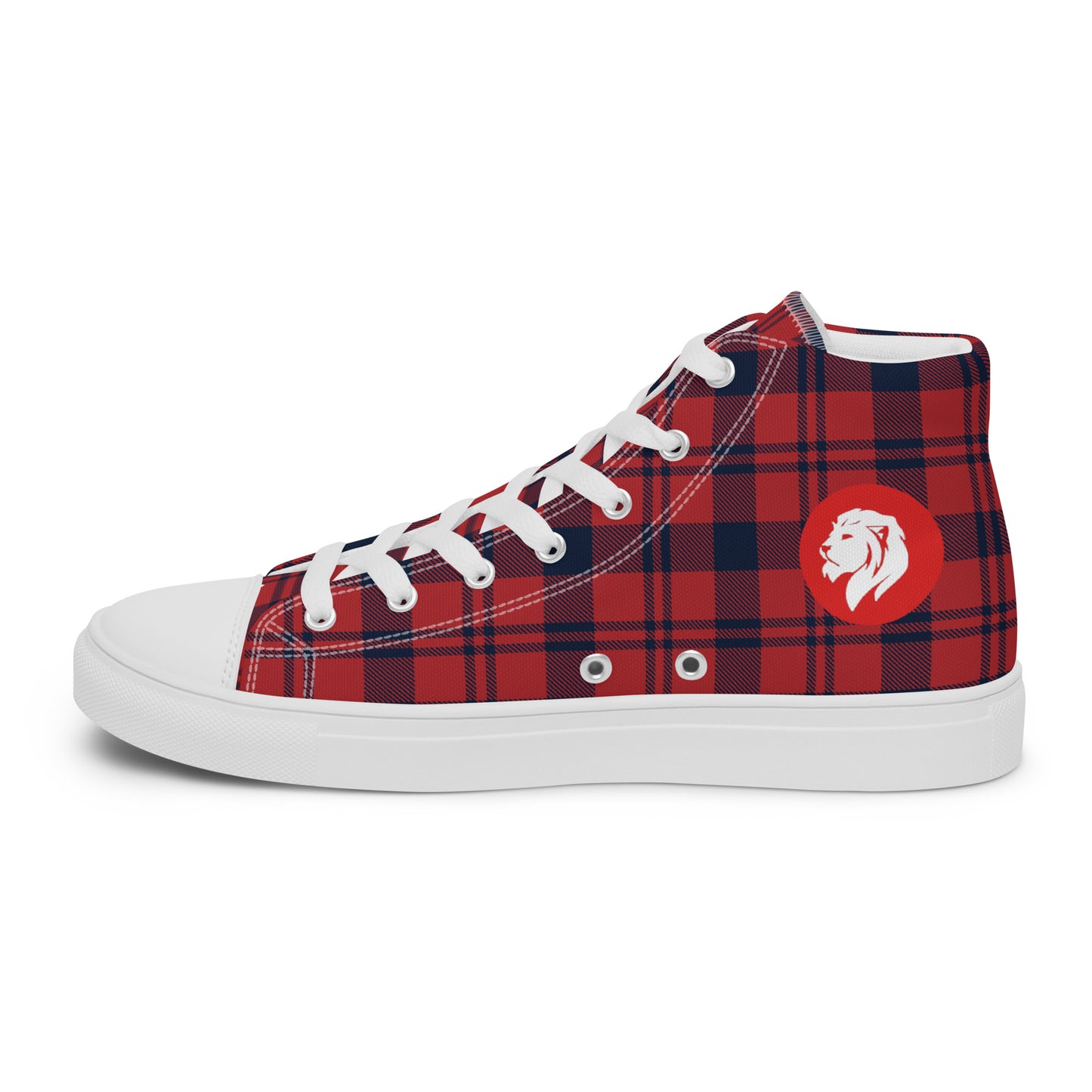 0704 Hi-Tops, Plaid Red and Blue, mk1