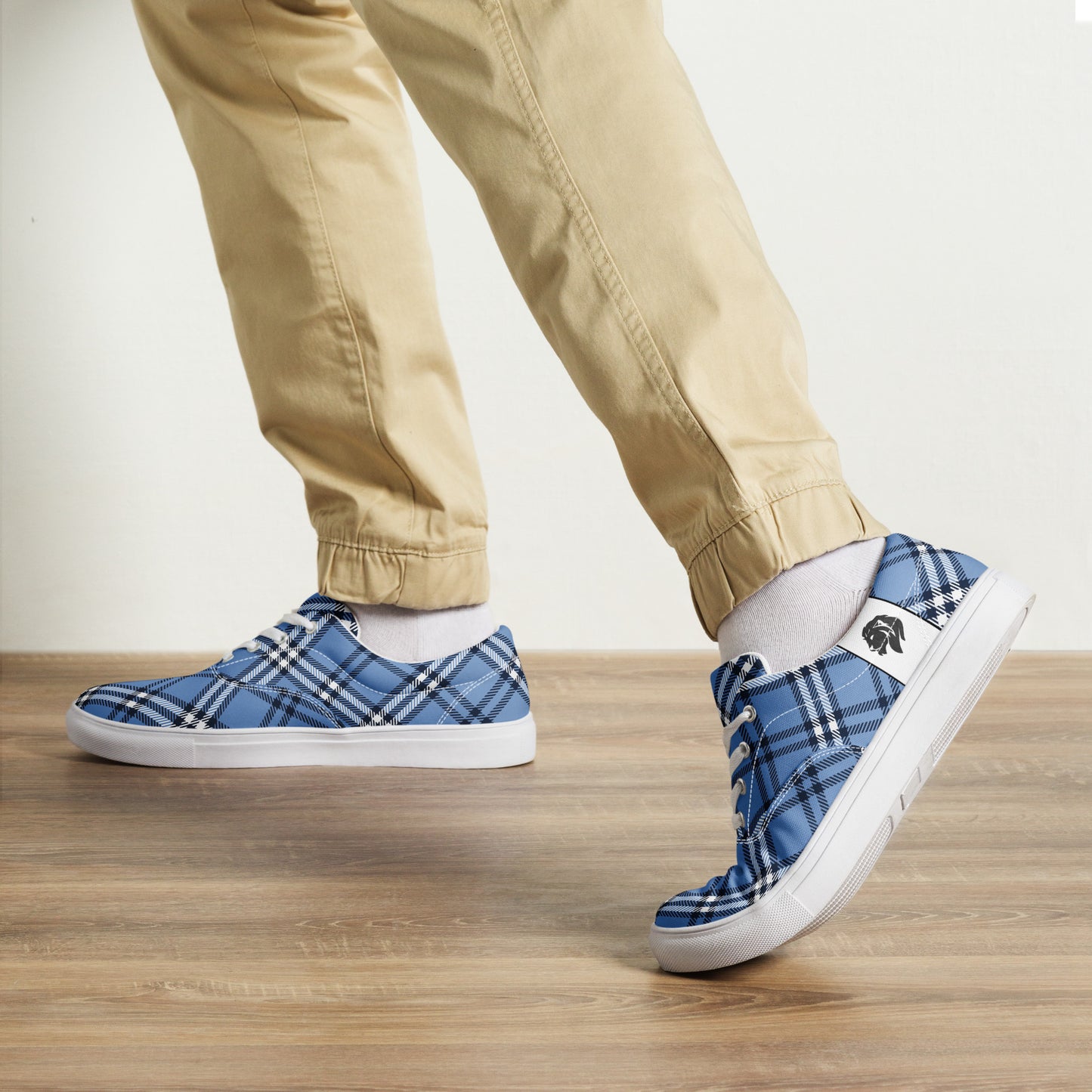 0705 Canvas Shoes, Plaid Blue