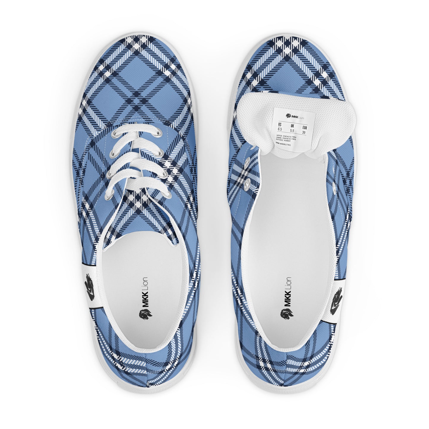 0705 Canvas Shoes, Plaid Blue