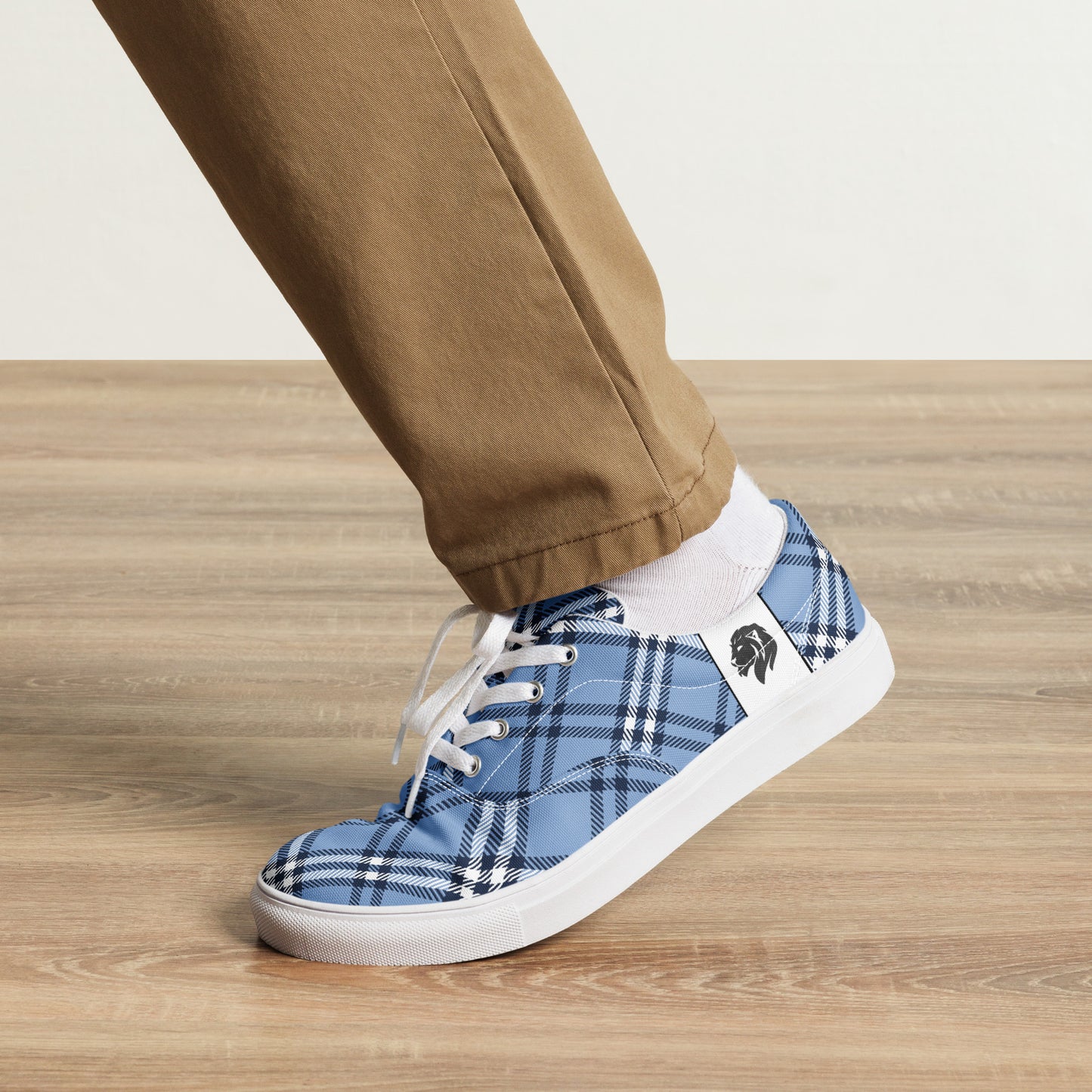 0705 Canvas Shoes, Plaid Blue