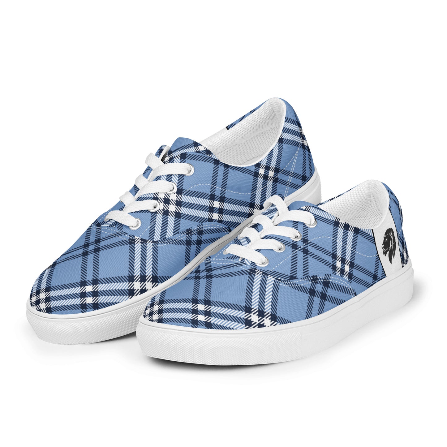 0705 Canvas Shoes, Plaid Blue