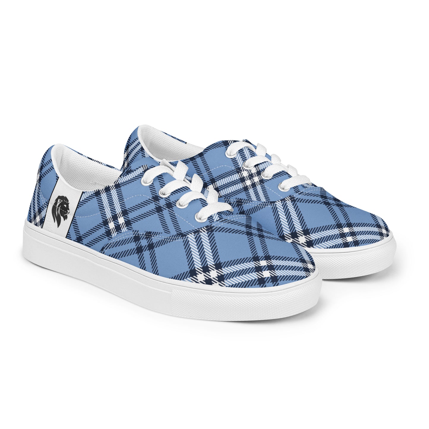 0705 Canvas Shoes, Plaid Blue