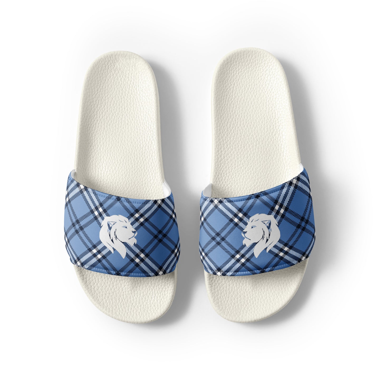 0702 Sliders, Plaid Blue