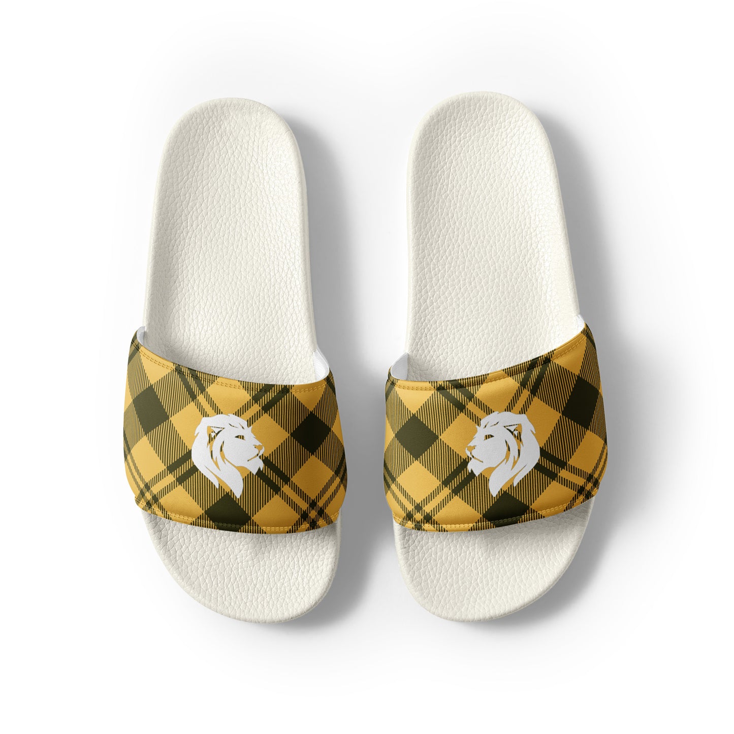 0702 Sliders, Plaid Yellow