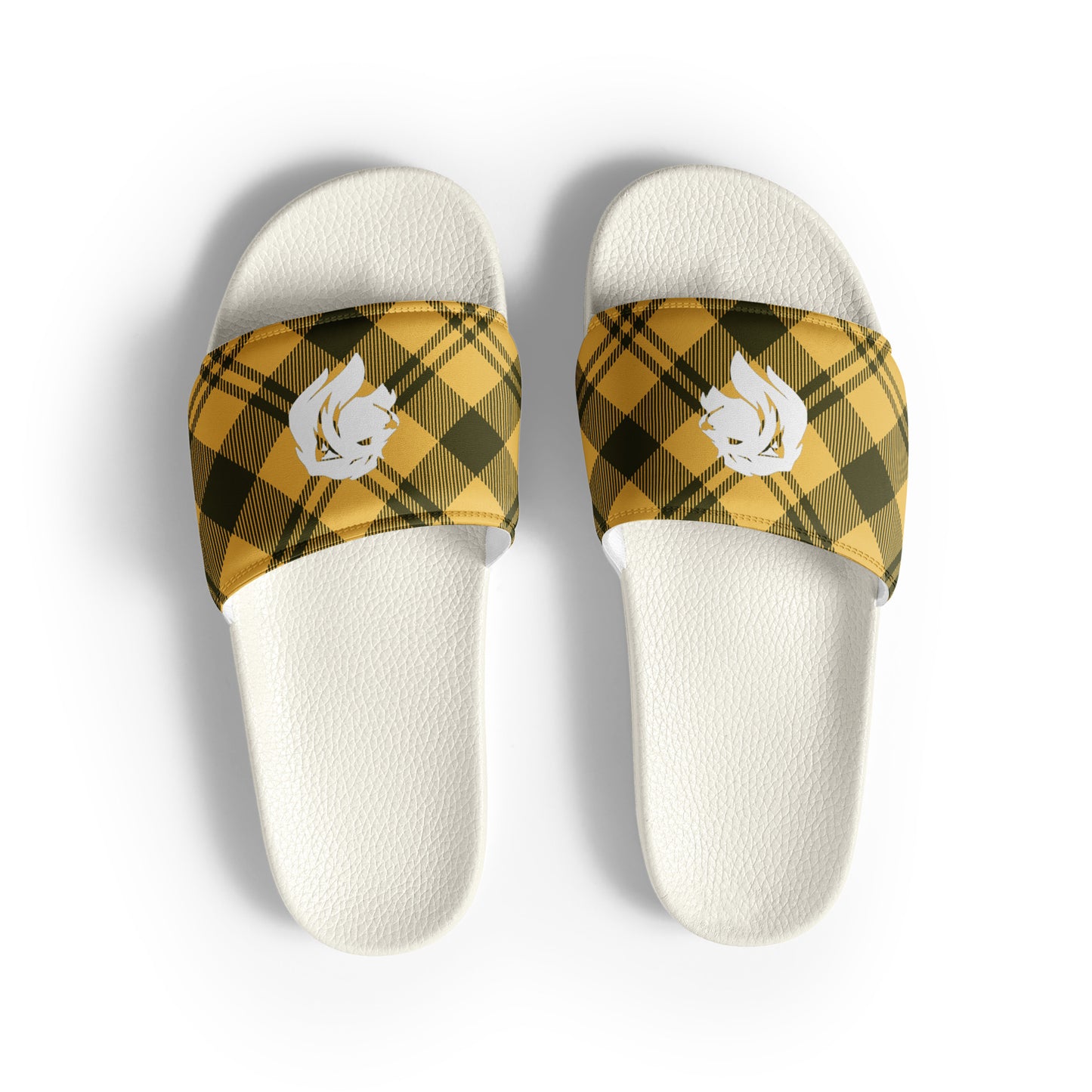 0702 Sliders, Plaid Yellow