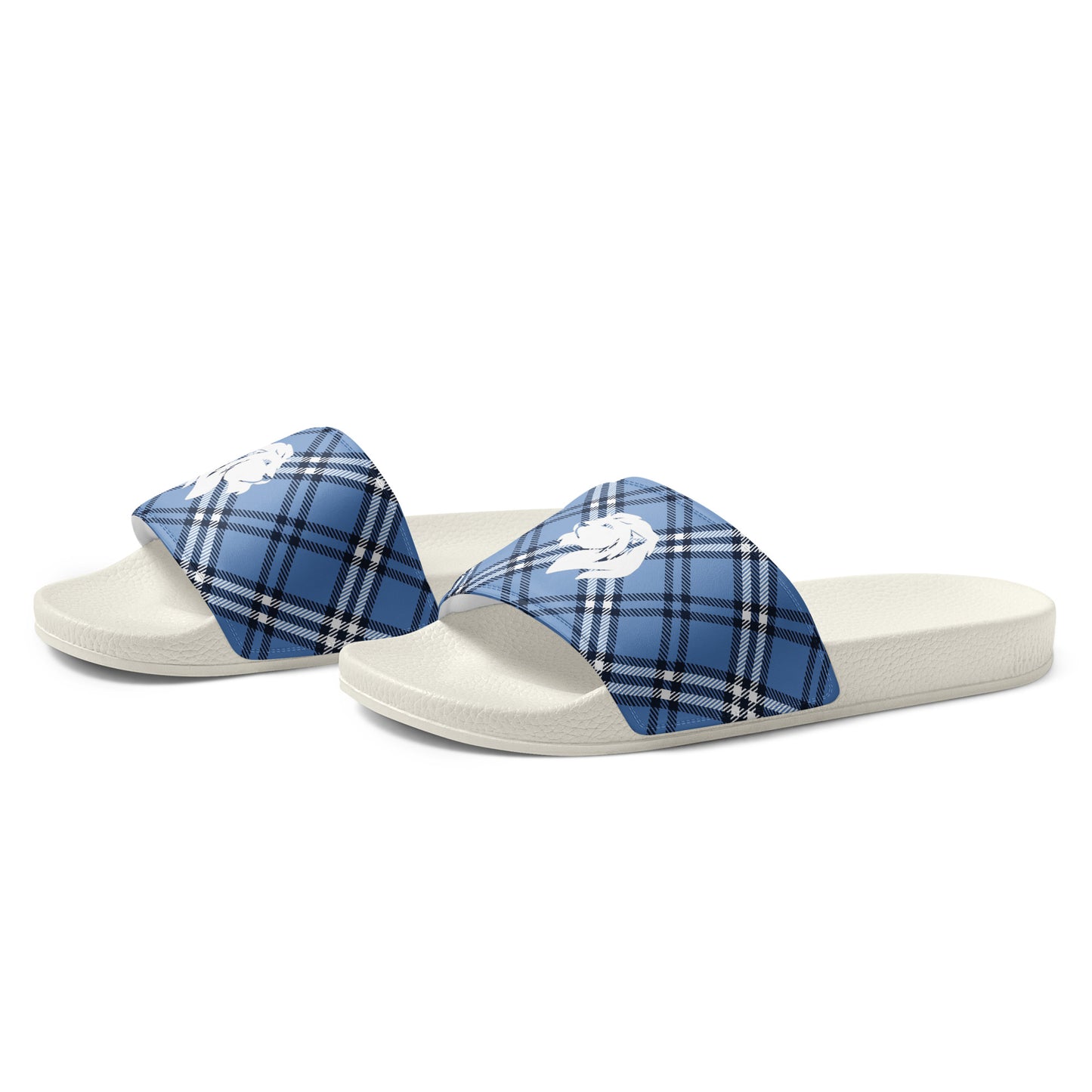 0702 Sliders, Plaid Blue