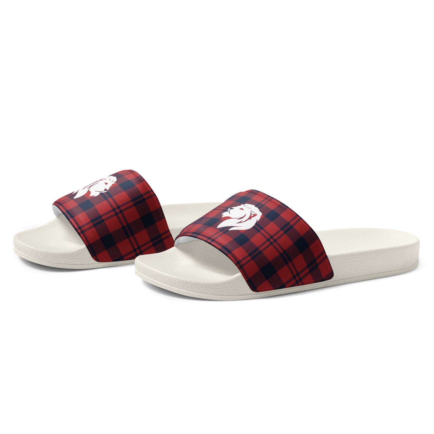 0702 Sliders, Plaid Red and Blue