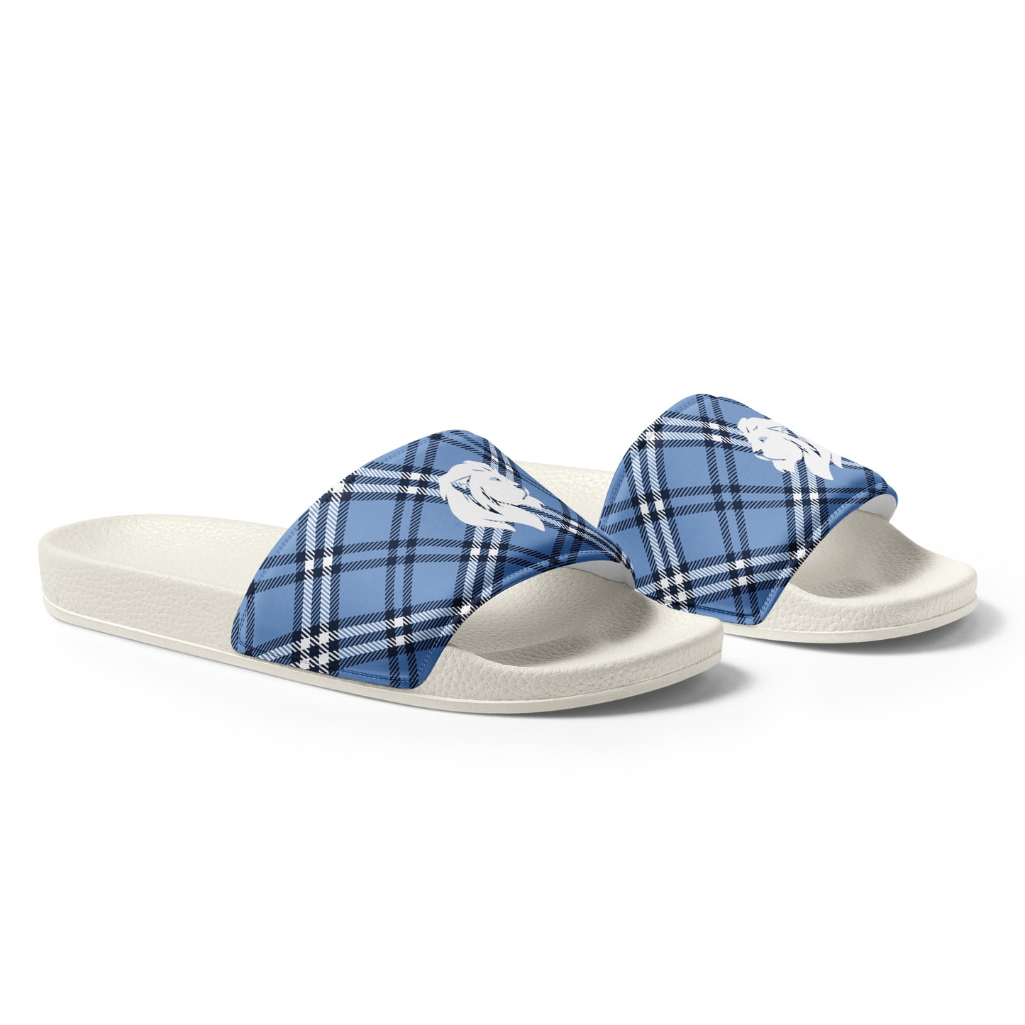 0702 Sliders, Plaid Blue