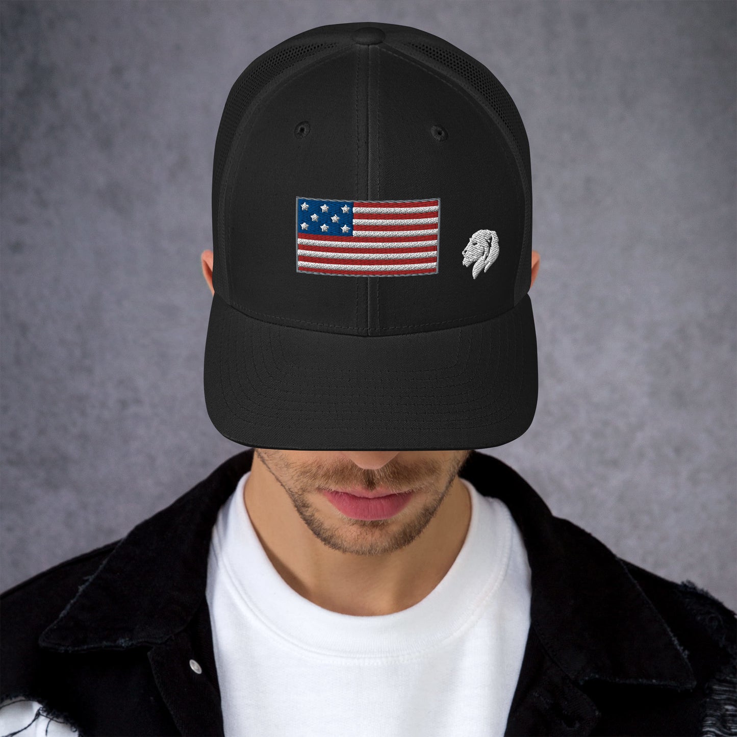 0804z Trucker Cap, USA - Flag