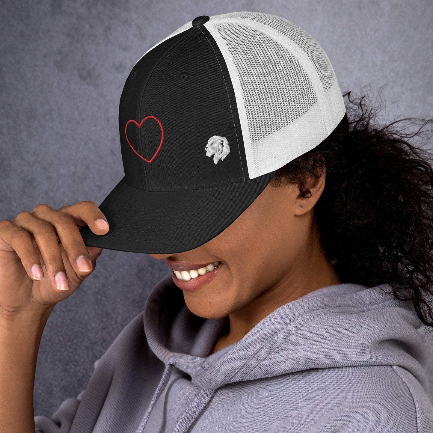 0804z Trucker Cap, Love - Heart