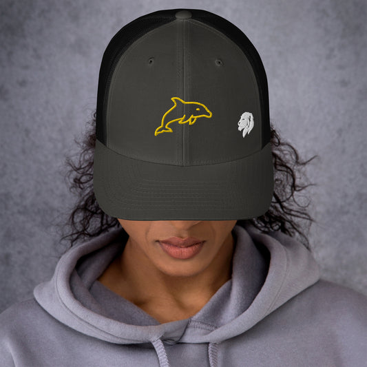 0804 Trucker Cap, Animal - Dolphin