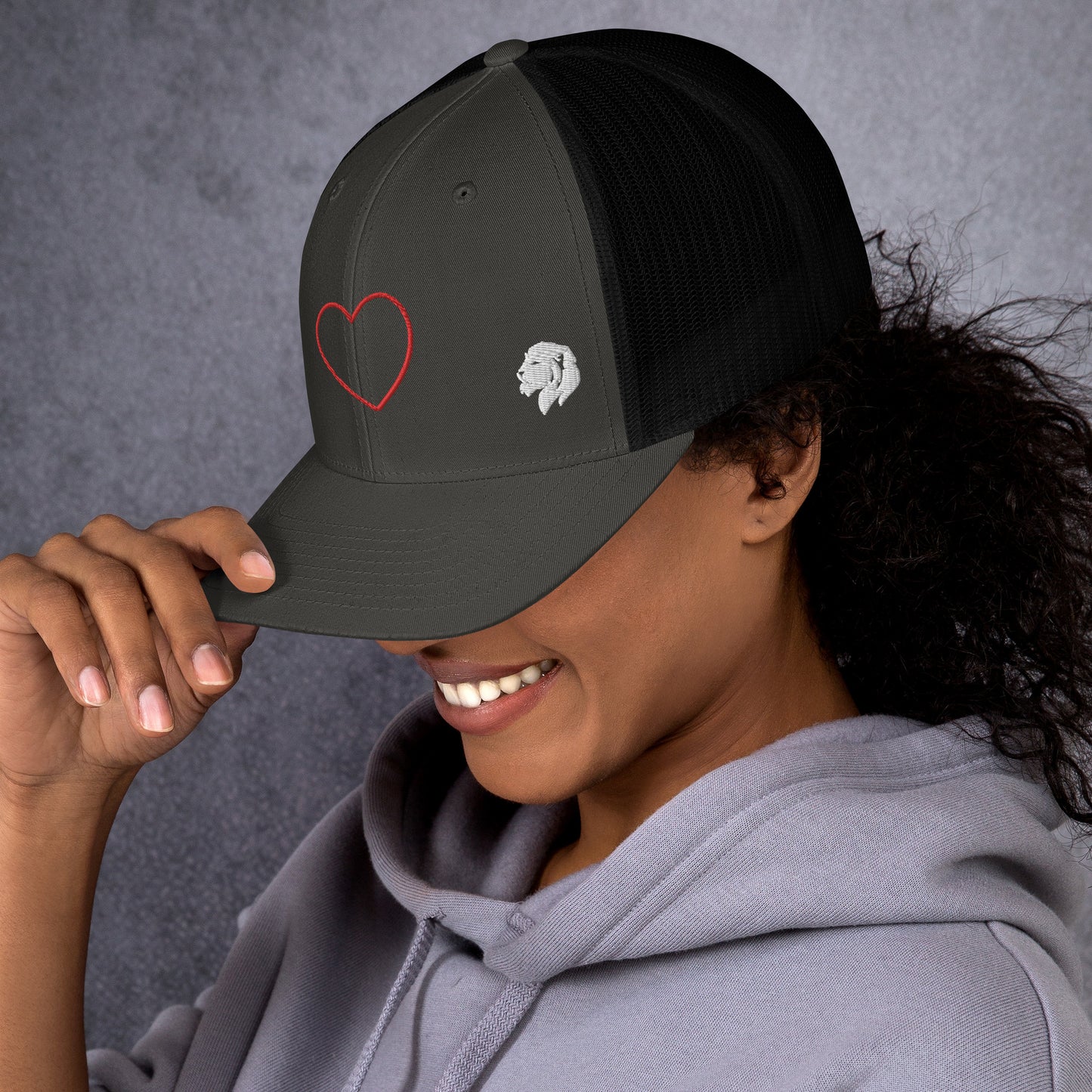 0804z Trucker Cap, Love - Heart