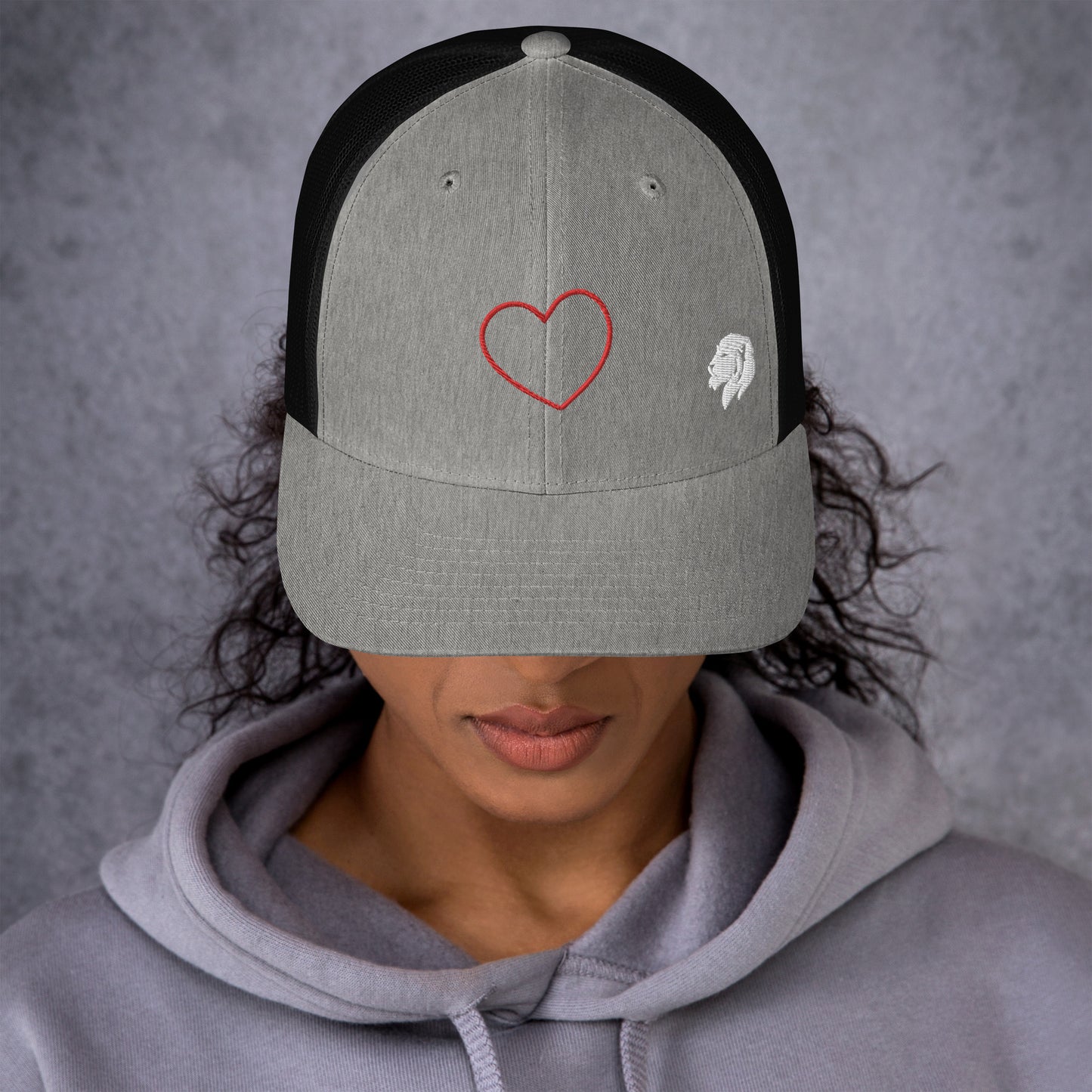 0804z Trucker Cap, Love - Heart