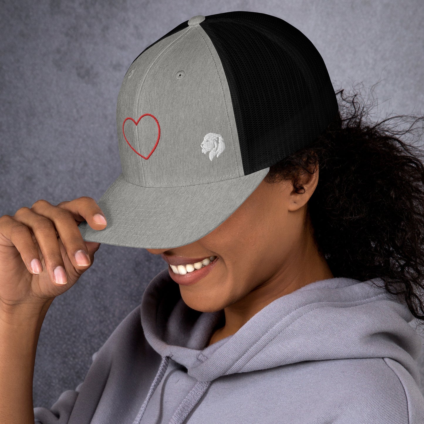 0804z Trucker Cap, Love - Heart