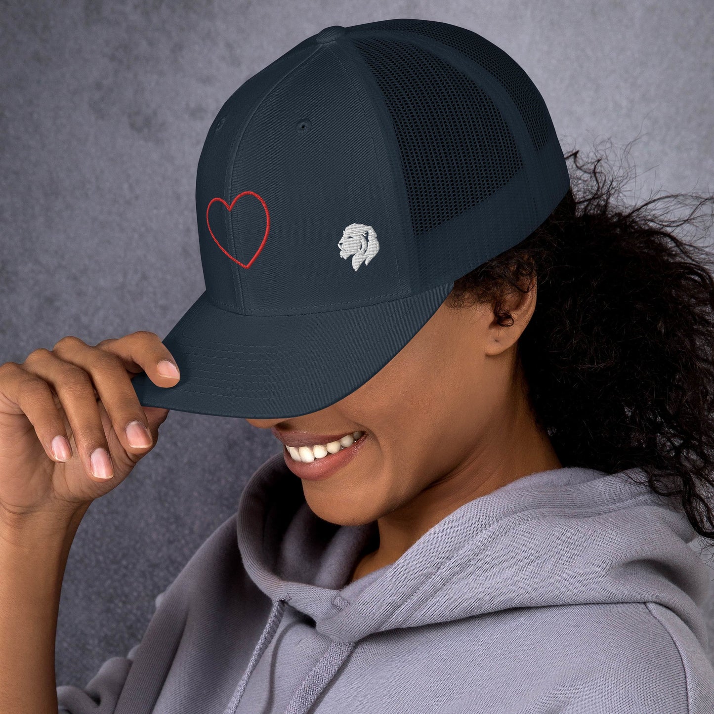 0804z Trucker Cap, Love - Heart