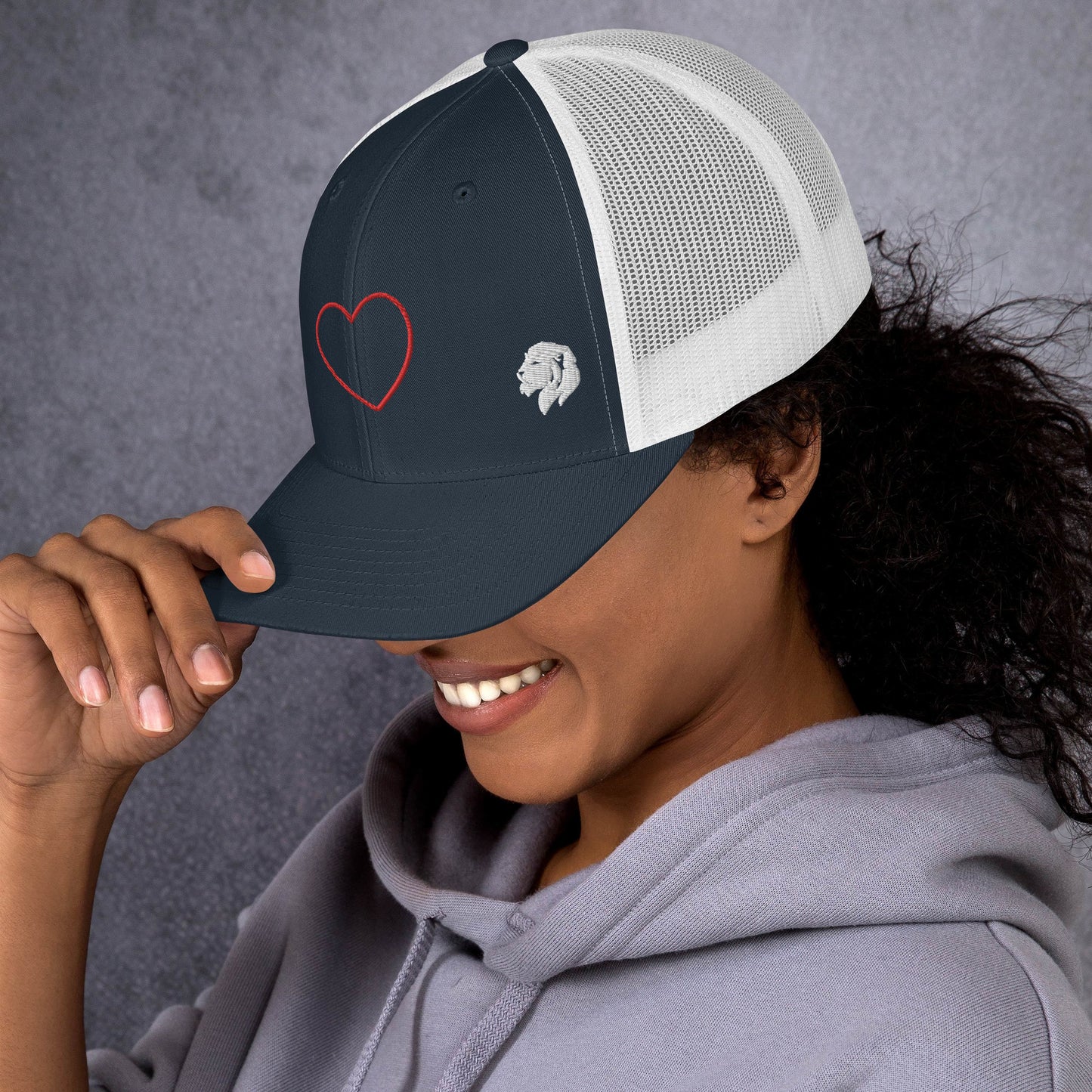 0804z Trucker Cap, Love - Heart