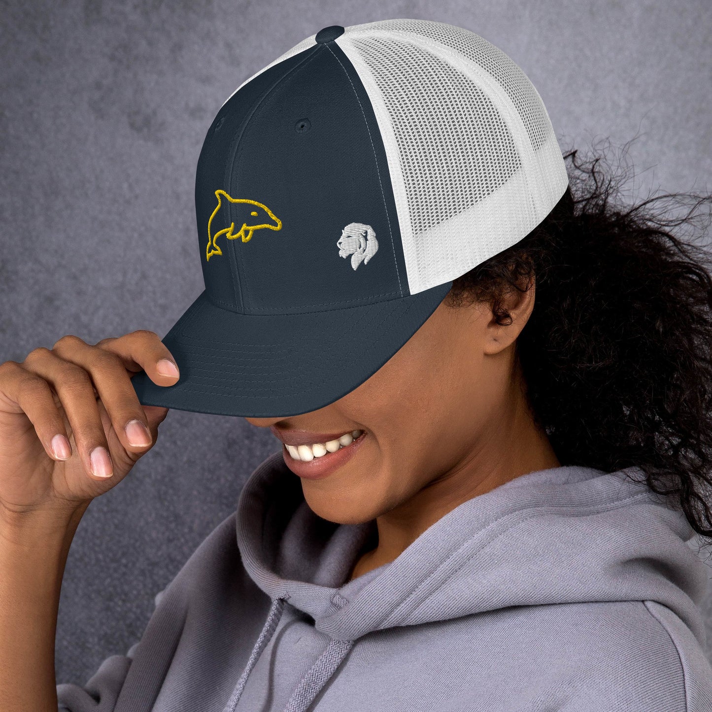 0804z Trucker Cap, Animal - Dolphin