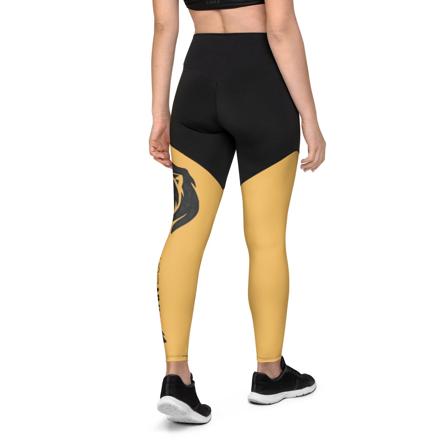 0306 Sports Leggings, Solid Gold