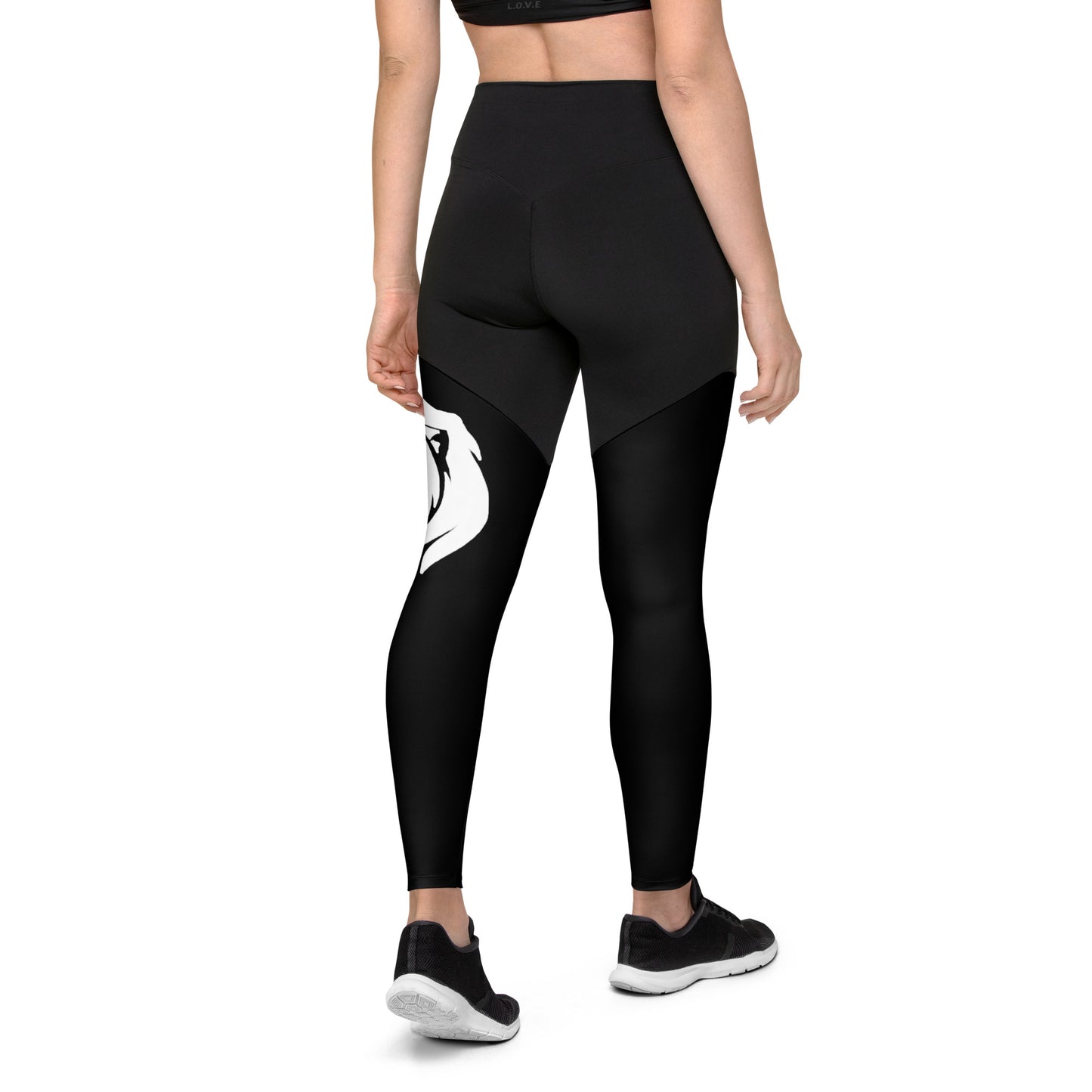 0306 Sports Leggings, Solid Black