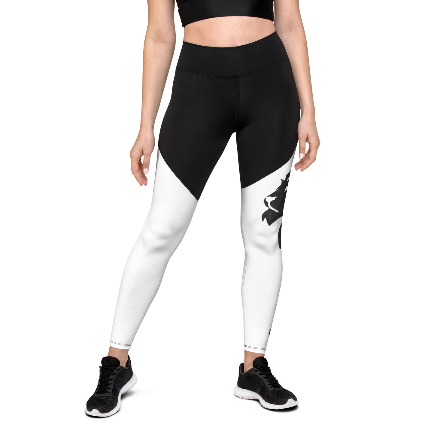 0306 Sports Leggings, Solid White