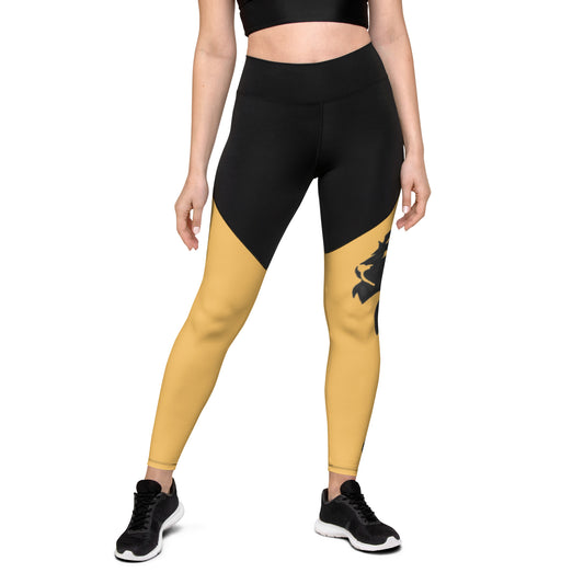 0306 Sports Leggings, Solid Gold