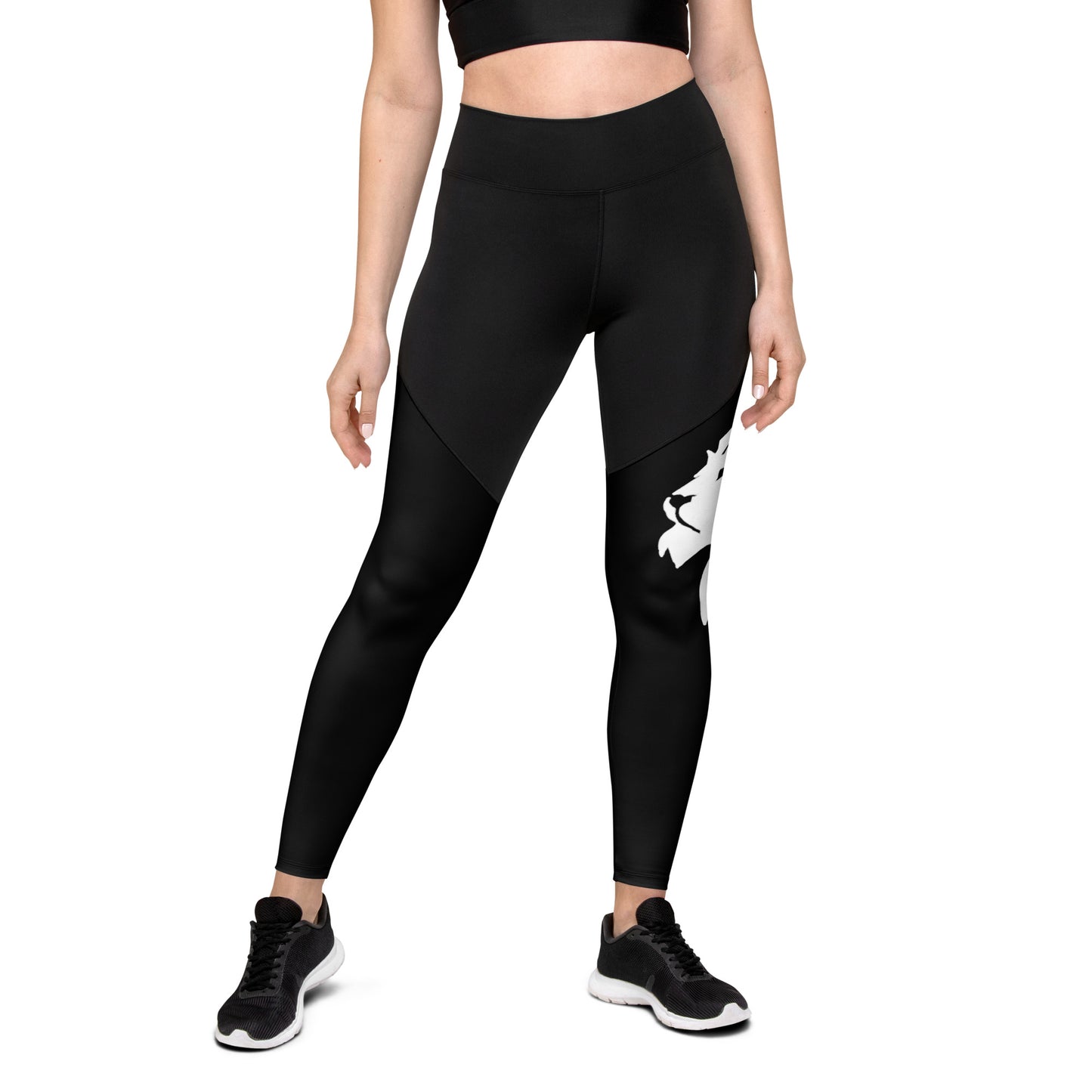 0306 Sports Leggings, Solid Black