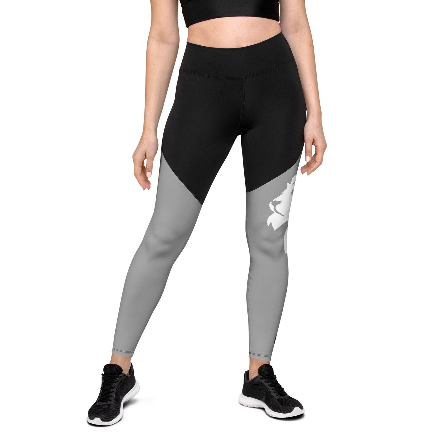 0306 Sports Leggings, Solid Grey