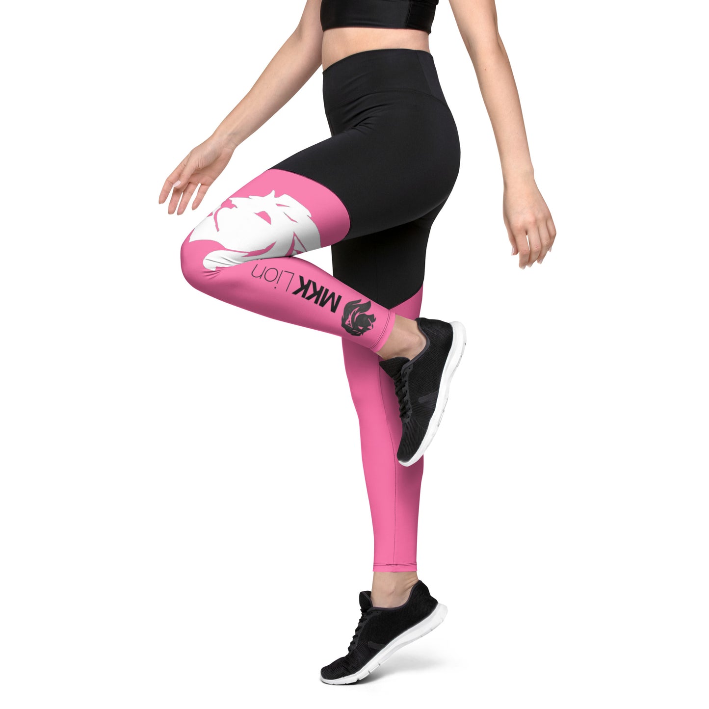 0306 Sports Leggings, Solid Pink