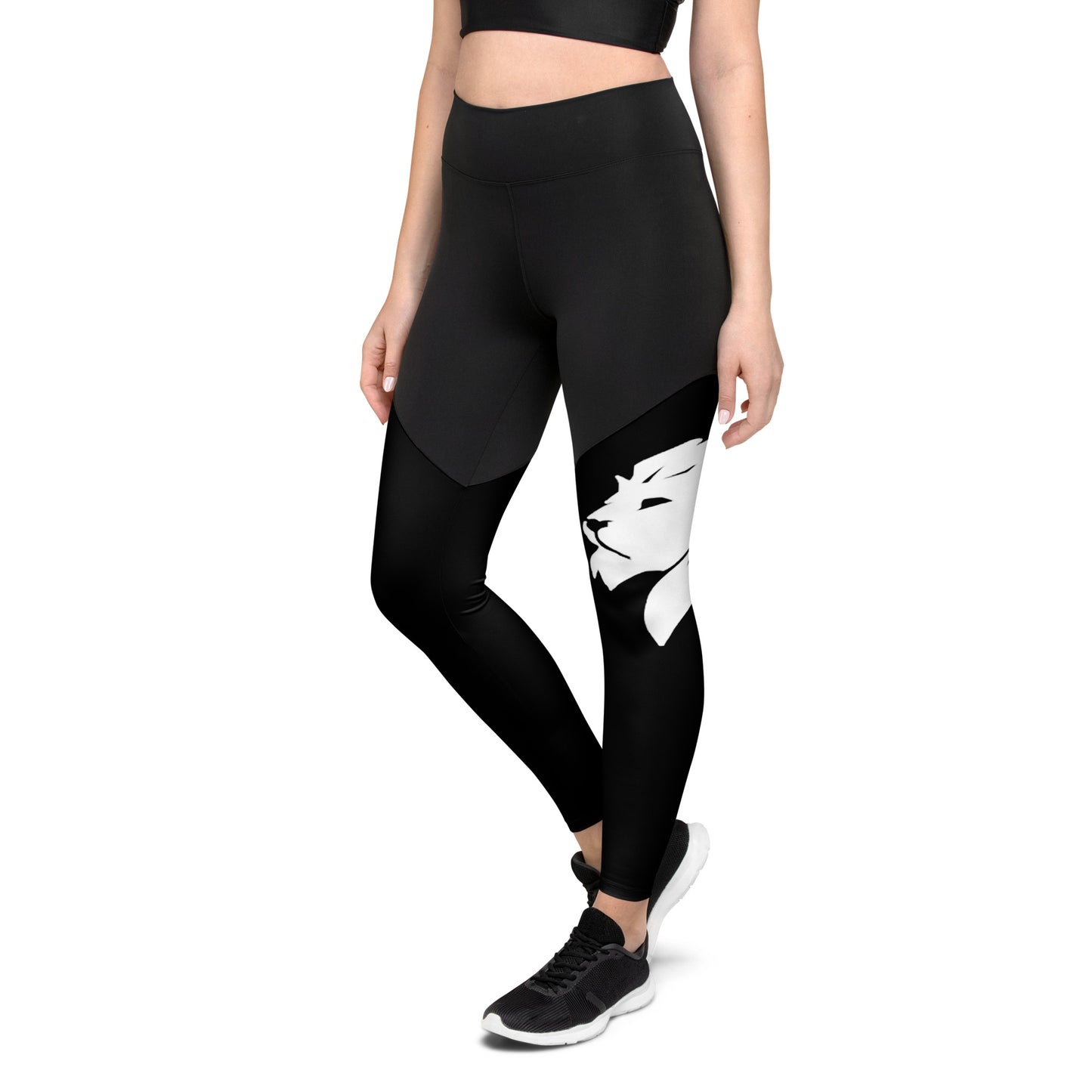 0306 Sports Leggings, Solid Black