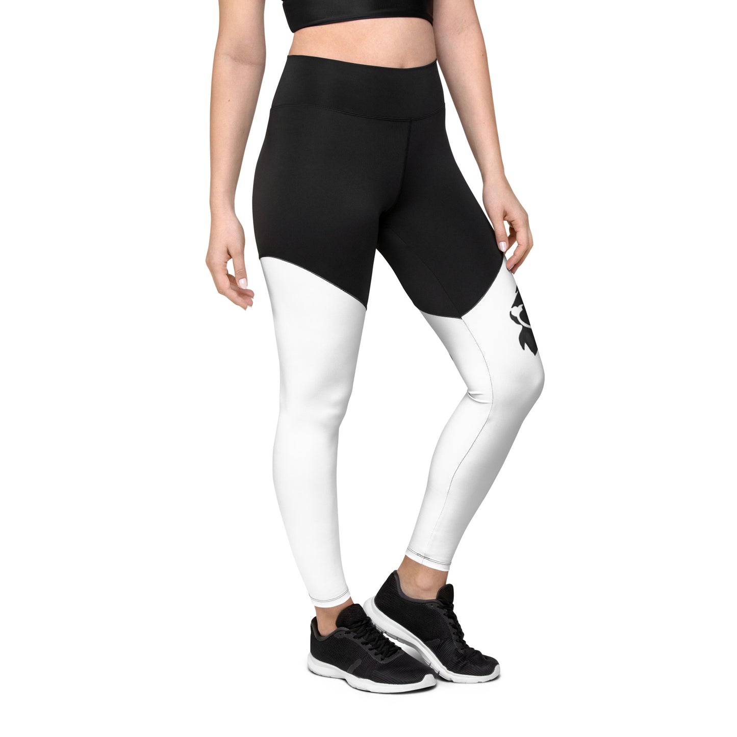 0306 Sports Leggings, Solid White