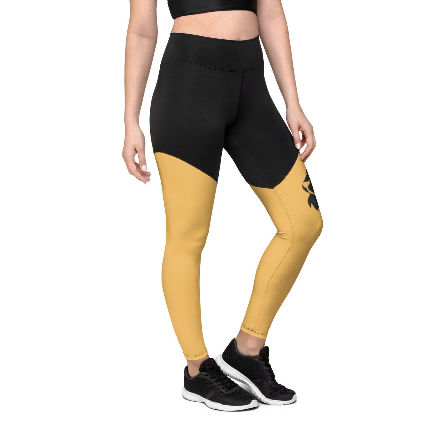 0306 Sports Leggings, Solid Gold