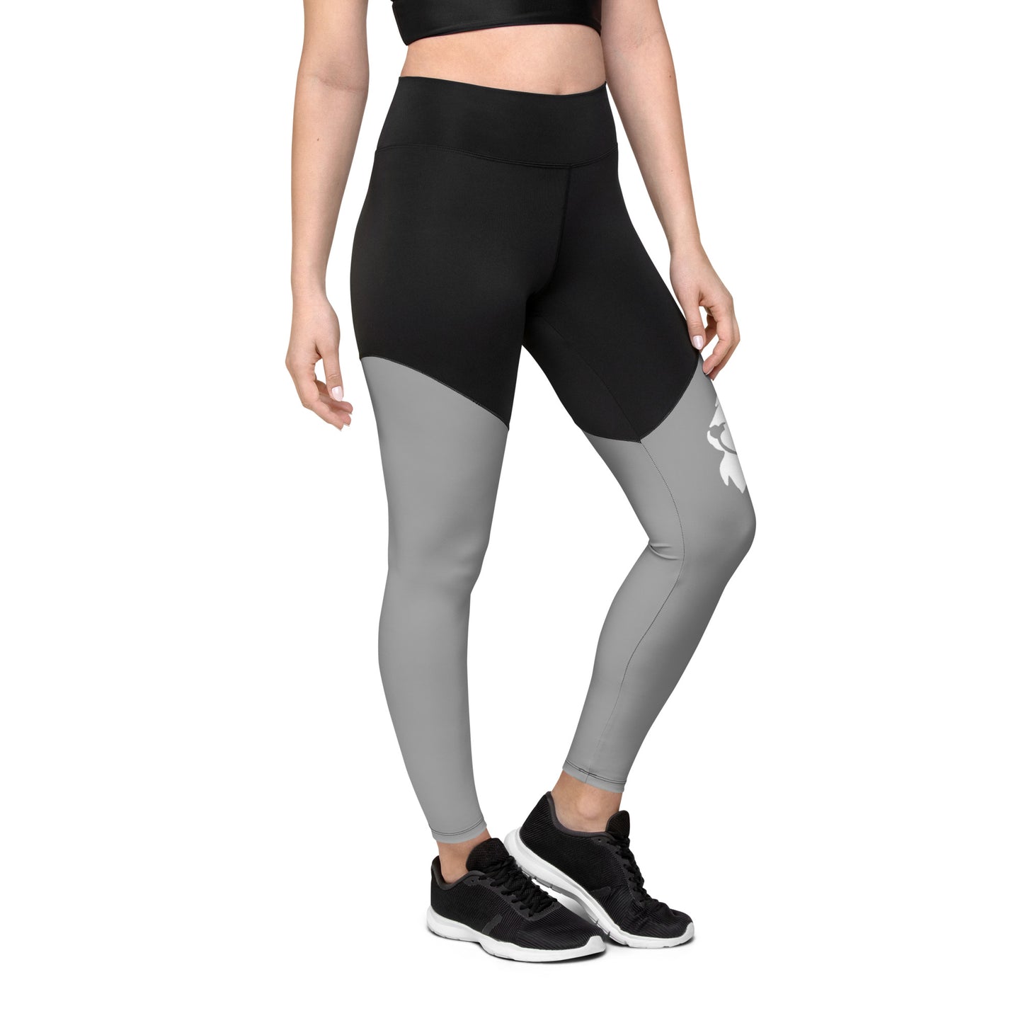 0306 Sports Leggings, Solid Grey