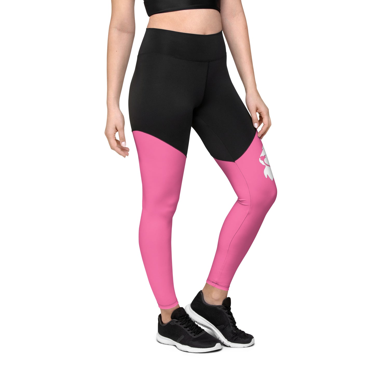 0306 Sports Leggings, Solid Pink