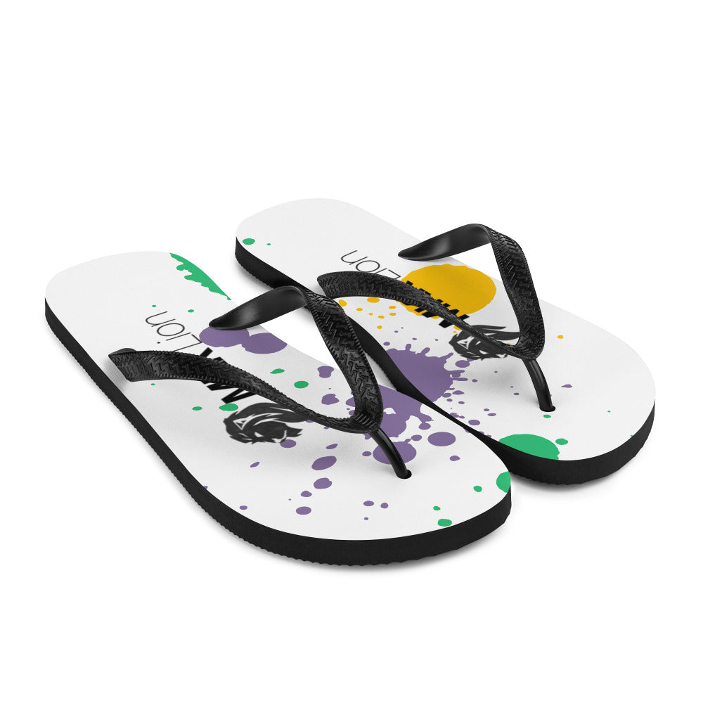 0701 Flip-Flops, Colourful Splatter