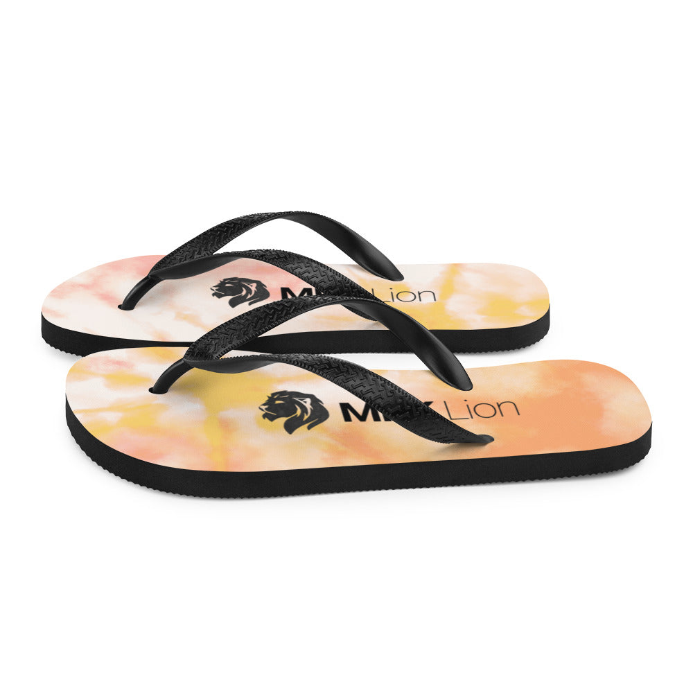 0701 Flip-Flops, Tie Dye Orange