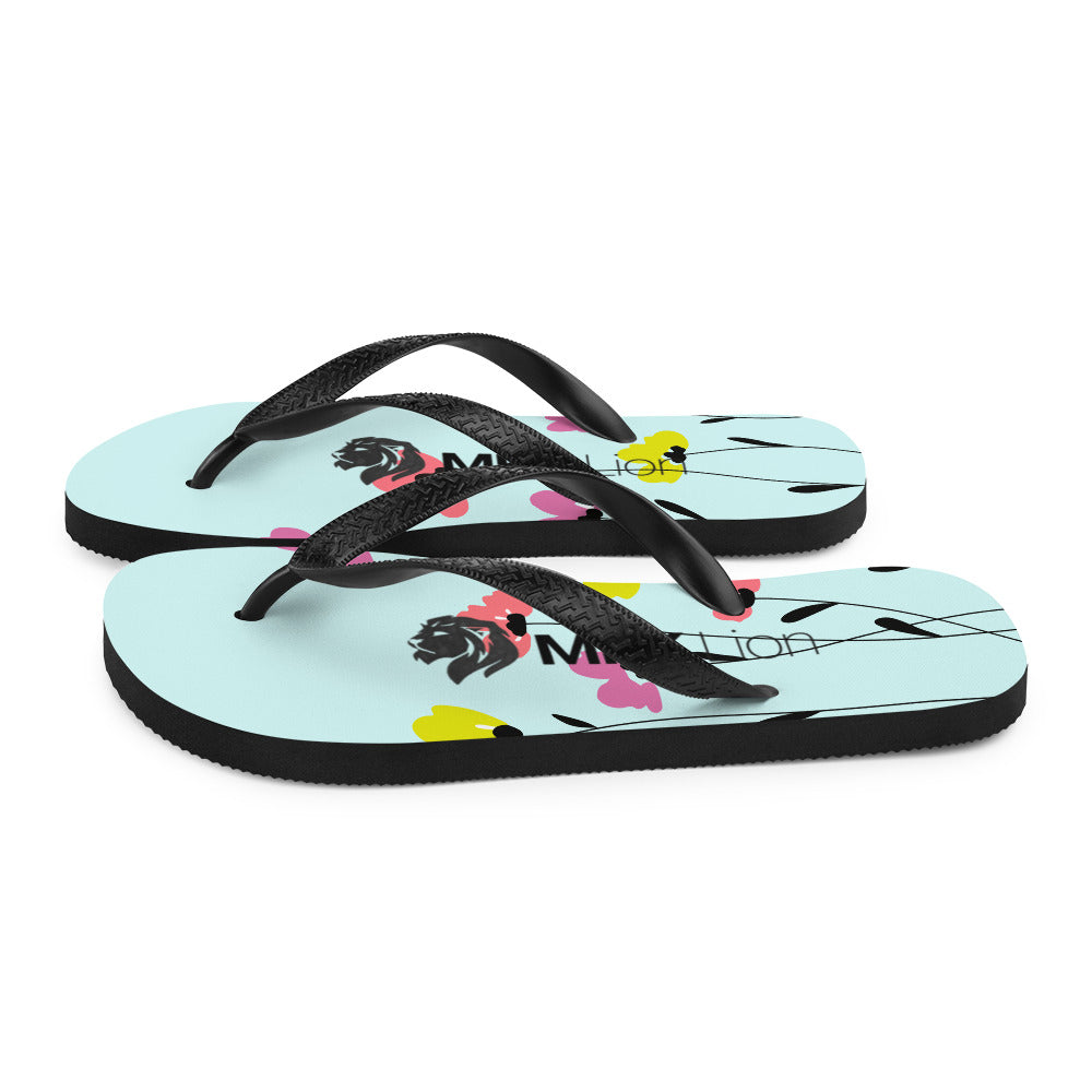 0701 Flip-Flops, Flower Print