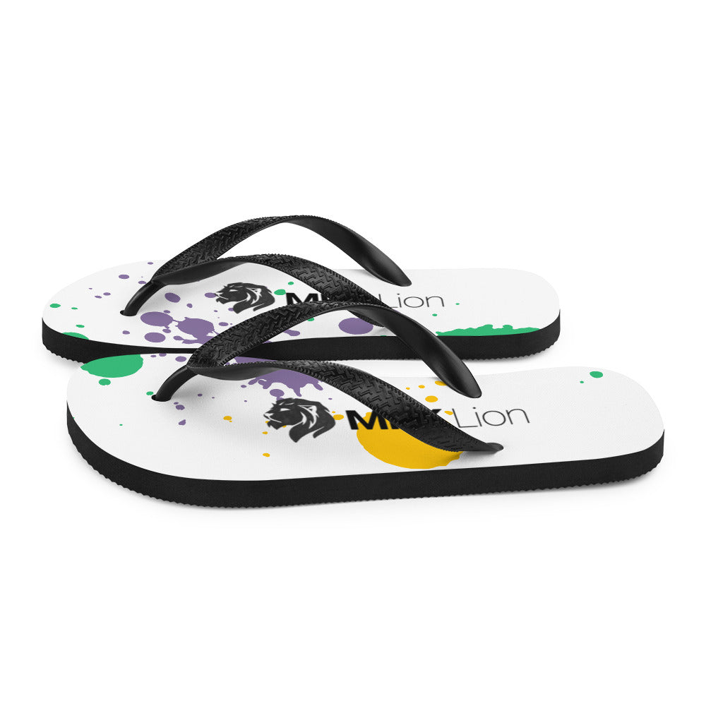 0701 Flip-Flops, Colourful Splatter