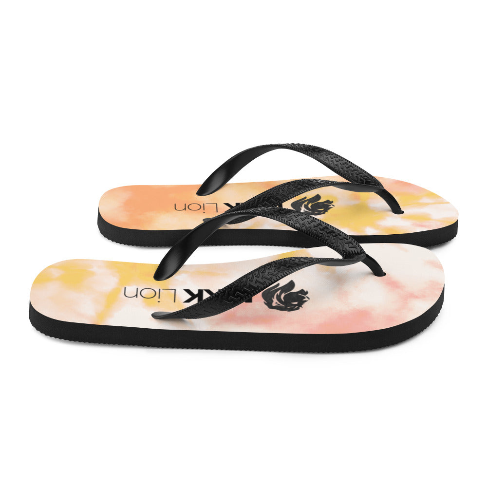 0701 Flip-Flops, Tie Dye Orange