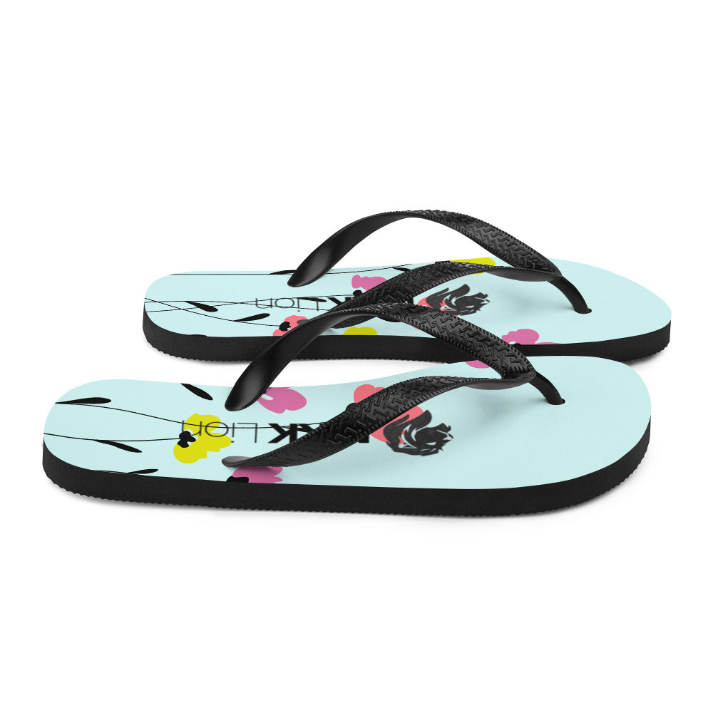 0701 Flip-Flops, Flower Print