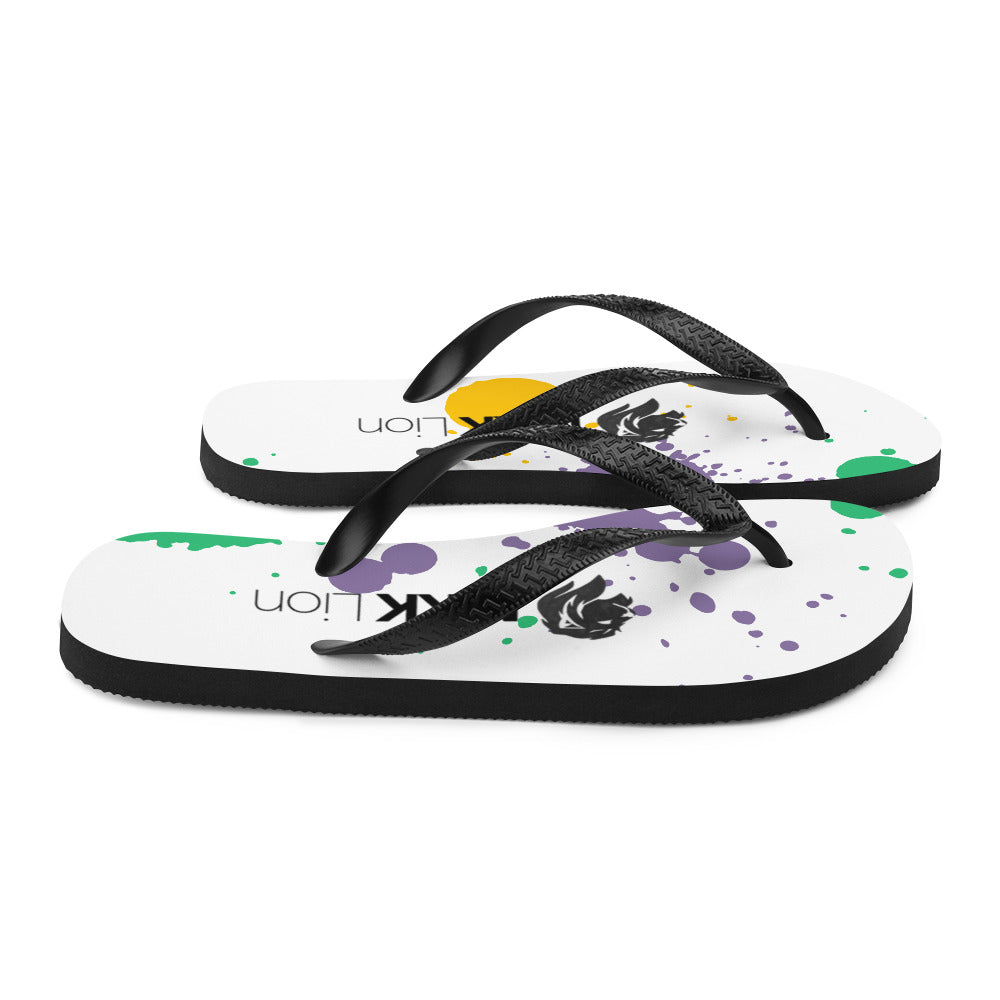 0701 Flip-Flops, Colourful Splatter