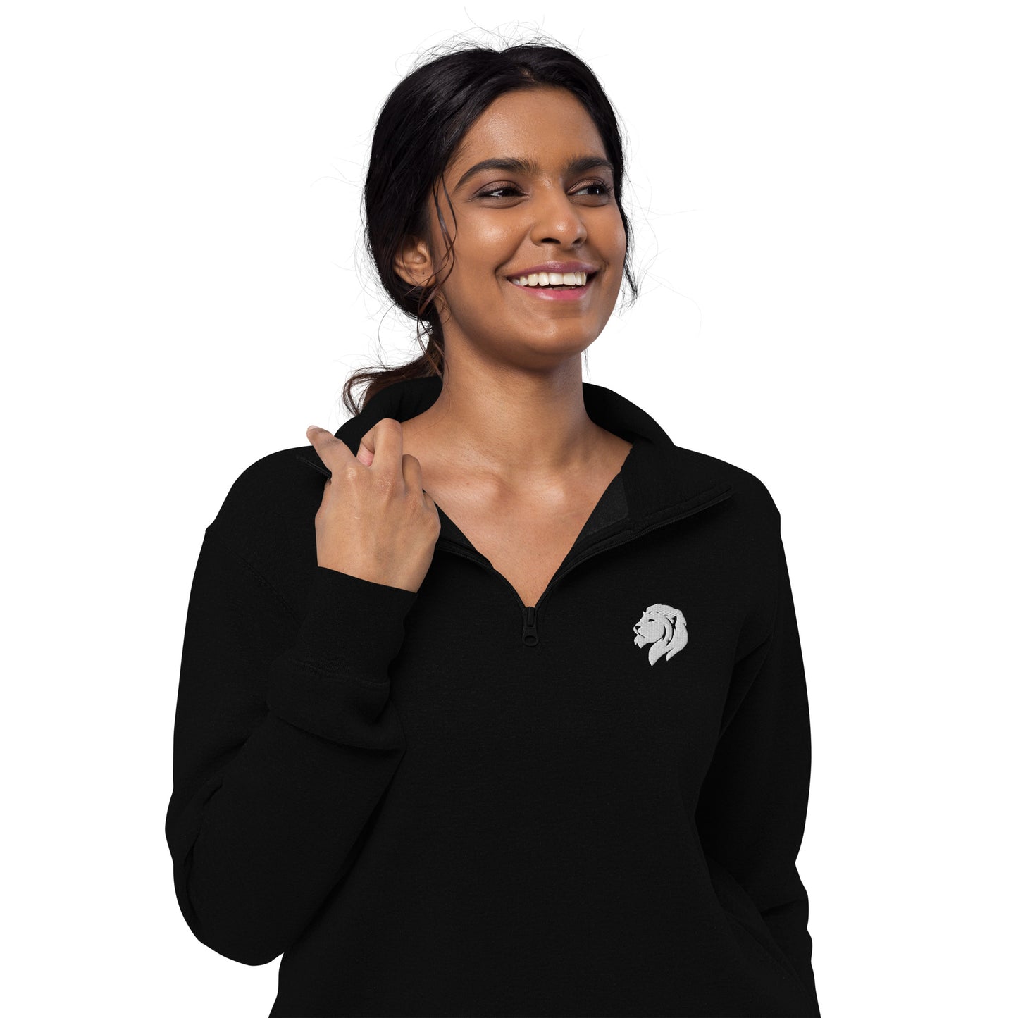 0105a Unisex Fleece Pullover, Black/Navy/Grey, 02