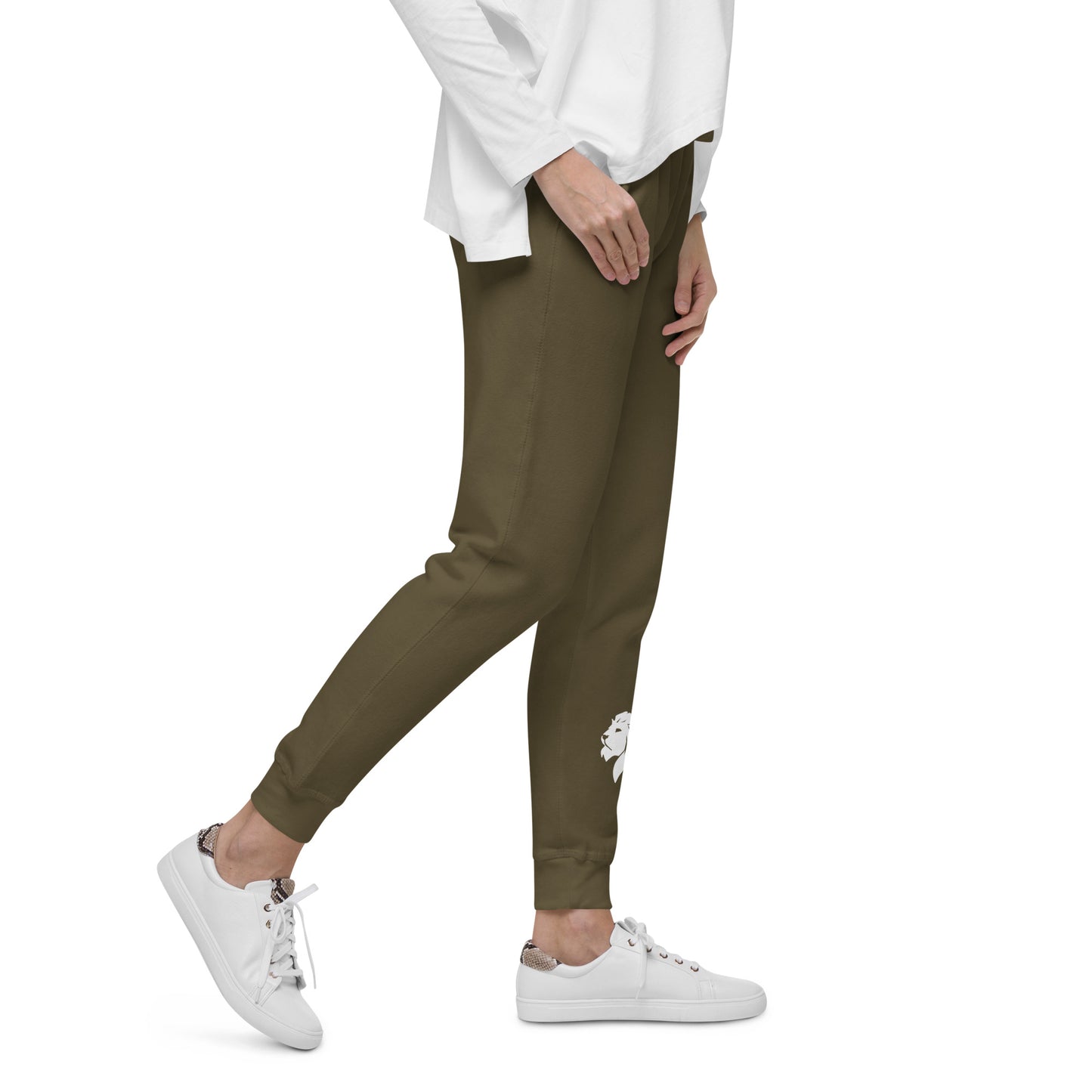 0202 Unisex Fleece Sweatpants, MKK Logo White, 02