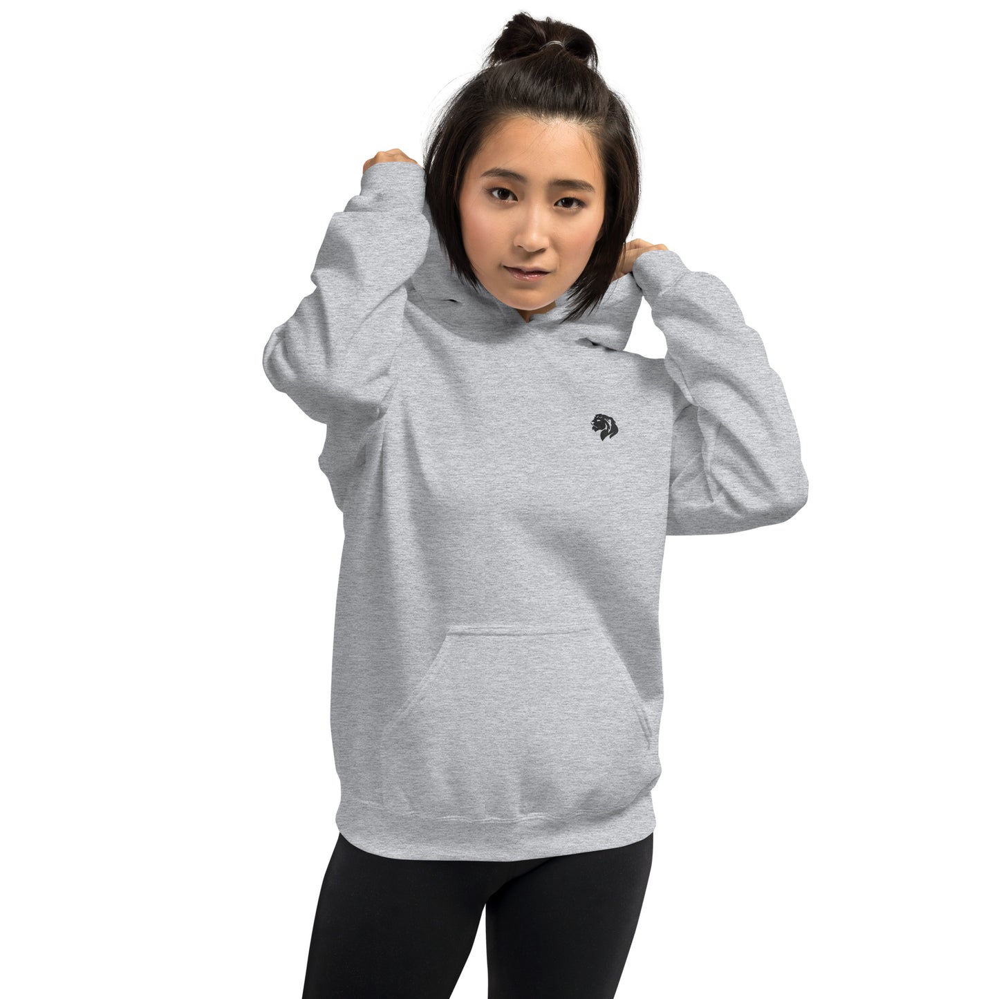 0104a Unisex Plain Hoodie, MKK Logo Black, 02